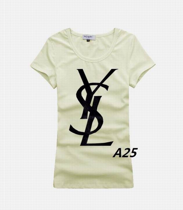 YSL short round collar T woman S-XL-070